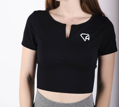 Athletiq padded T-shirt - Black