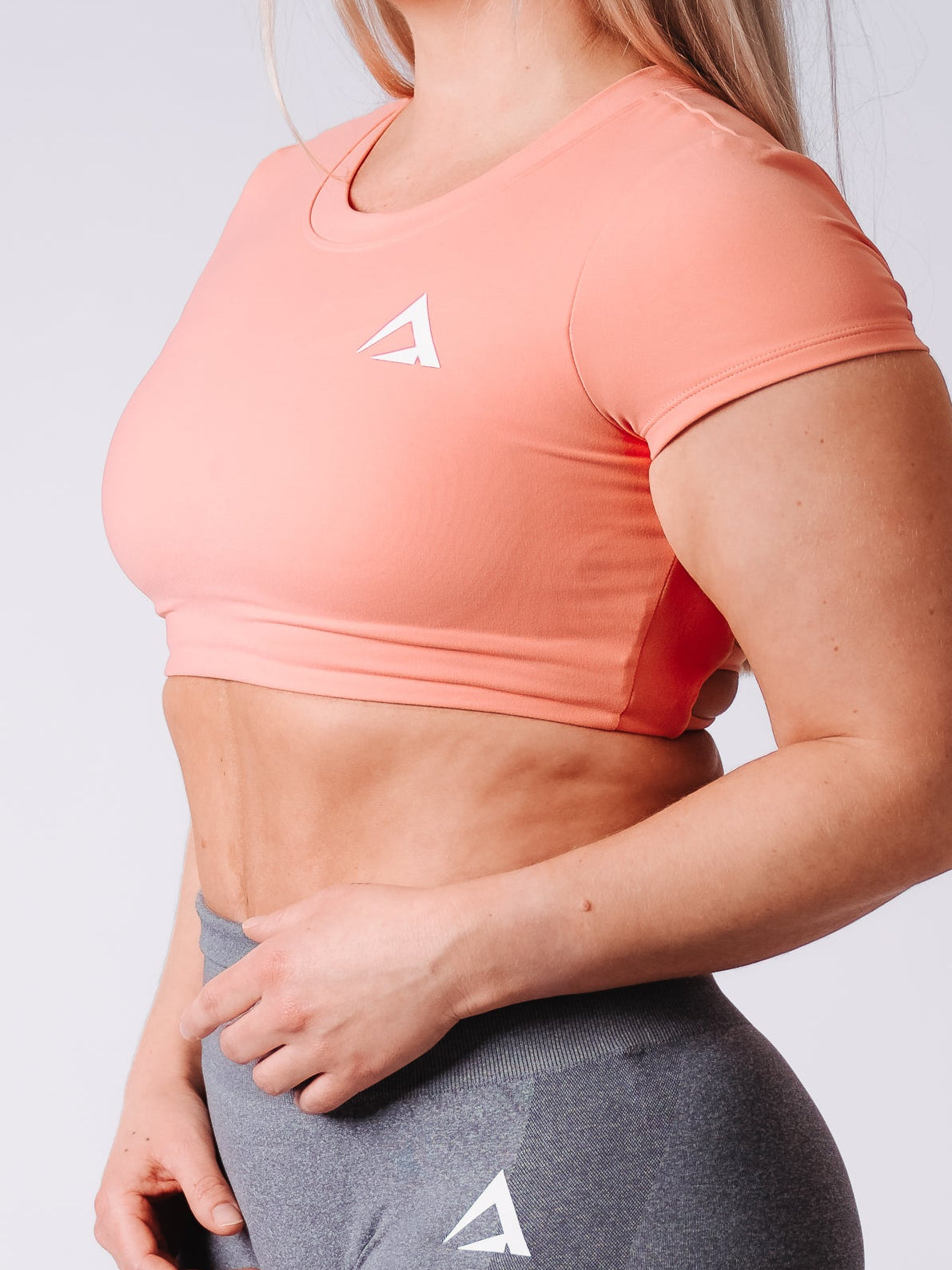OpenBack Crop Tee - Peach