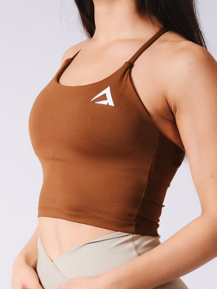 CrossForm Crop - Brown