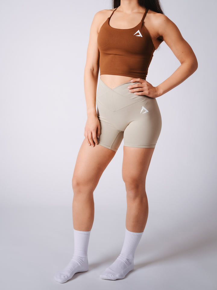 CrossForm Crop - Brown