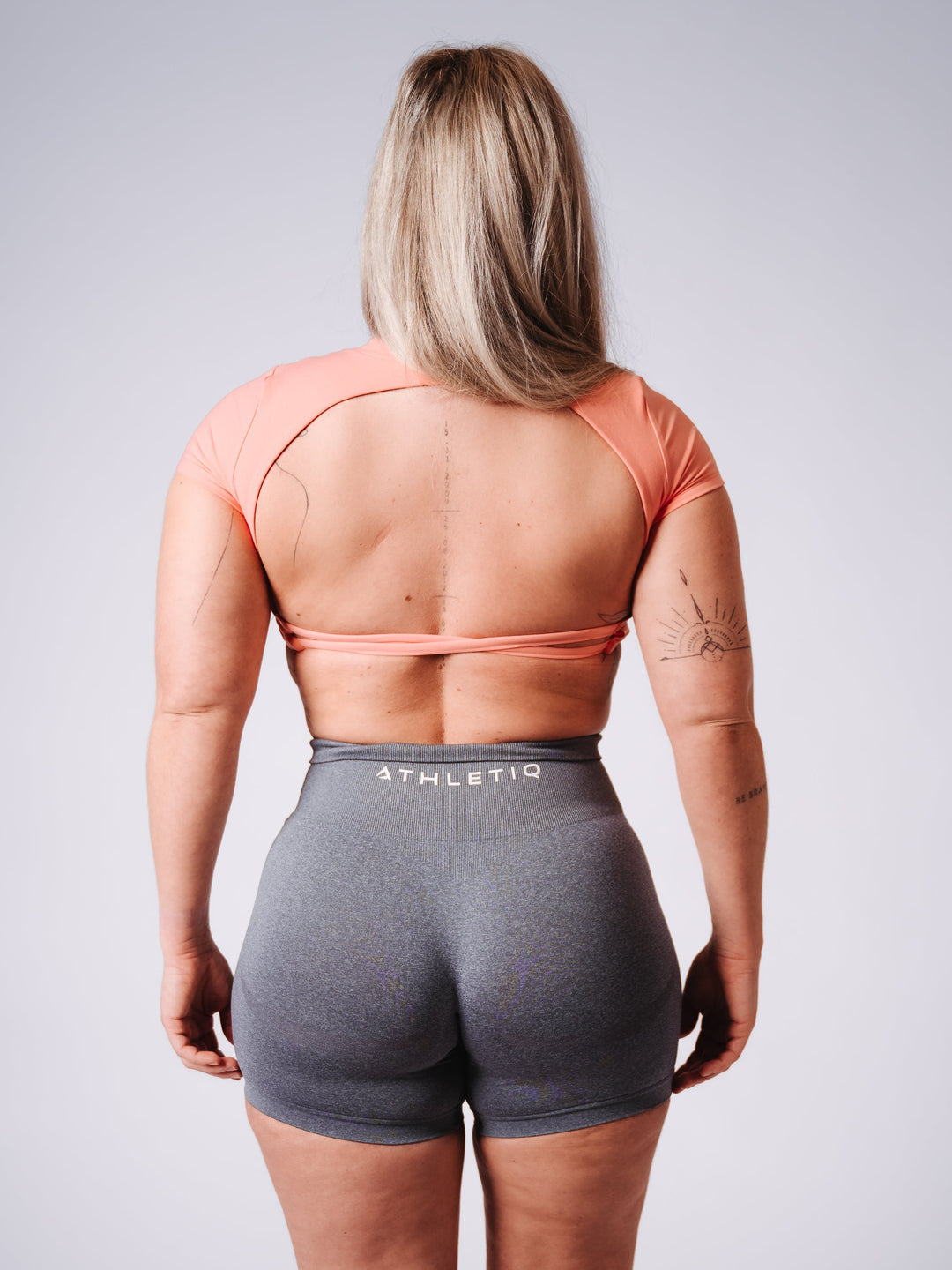 OpenBack Crop Tee - Peach