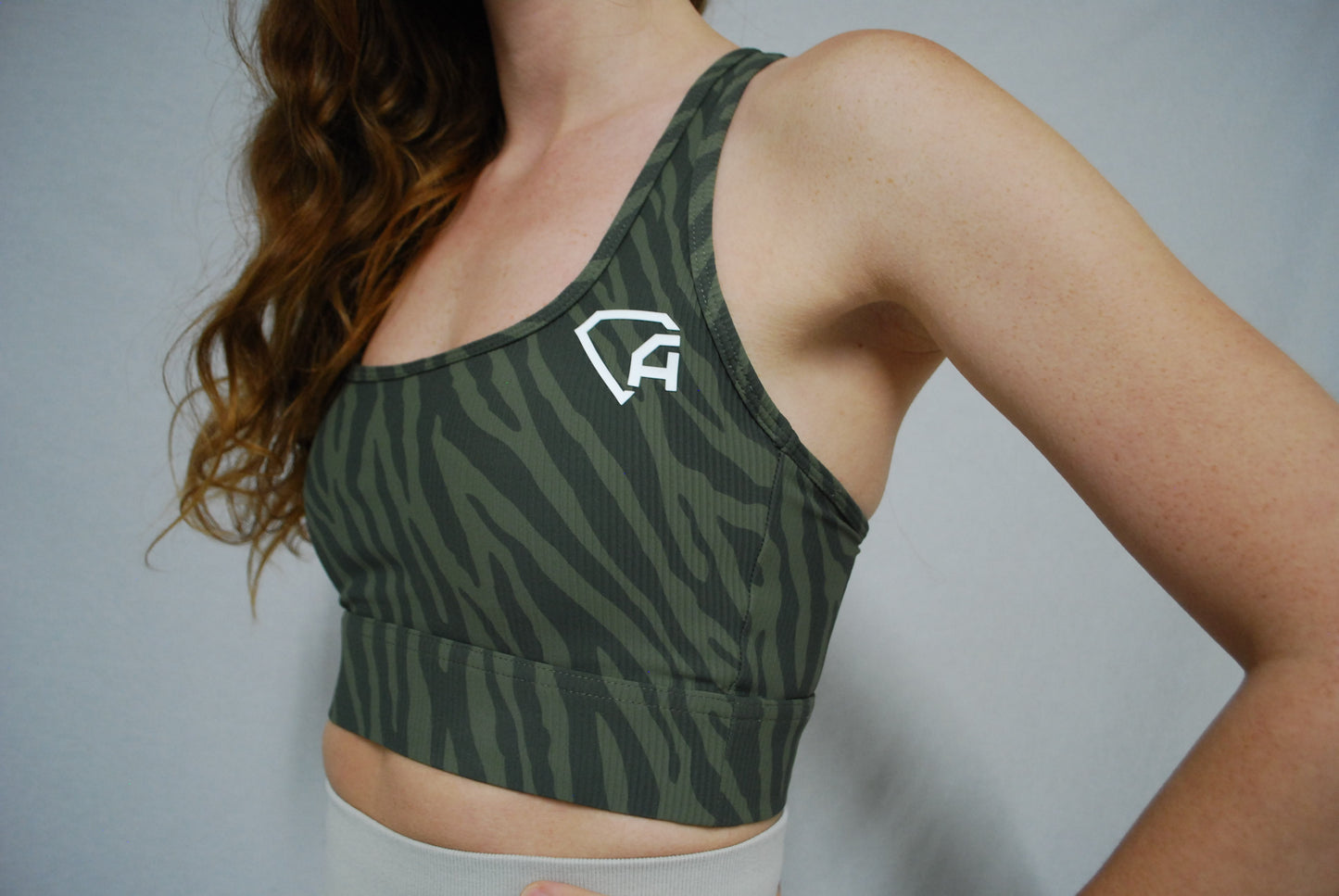 Zebra sports-bra - Green