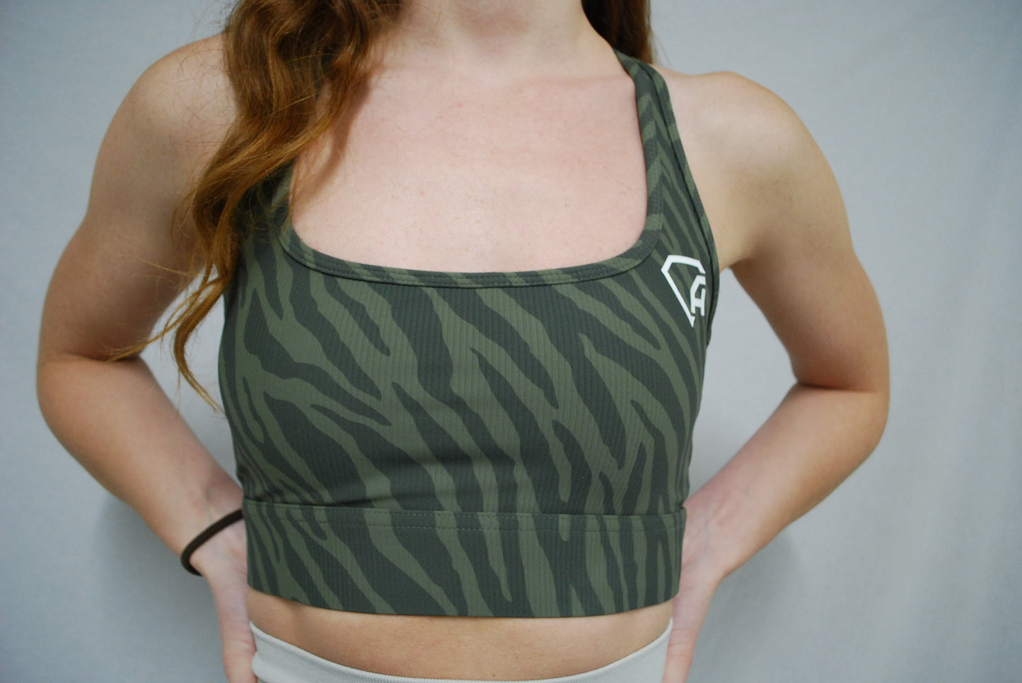 Zebra sports-bra - Green